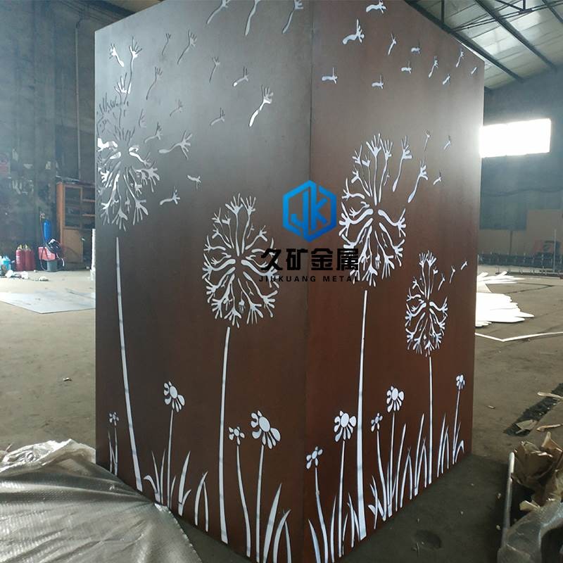 5mm厚耐候板雕塑-耐候板蒲公英景觀系列
